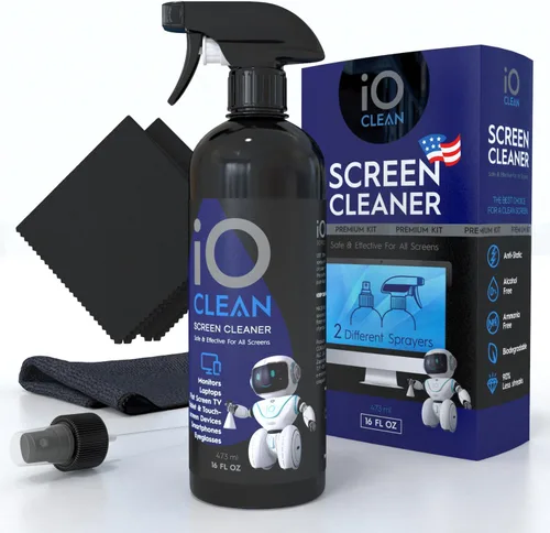 Vista 11 de Spray limpiador de pantalla (16 onzas + 16 onzas), el mejor kit de limpieza grande para televisor LCD LED OLED, Smartphone, iPad, laptop, pantalla