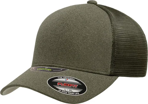 Vista 15 de Flexfit Melange Unipanel Trucker Cap Negro