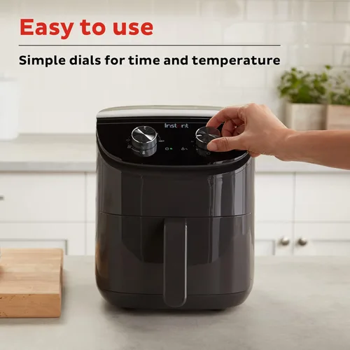 Vista 3 de Instant Pot Essentials - Freidora de aire de 4 cuartos con tecnología EvenCrisp que recalienta y recalienta, ajusta fácilmente el tiempo