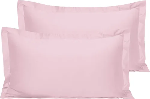 Vista 44 de NTBAY Fundas de almohada estándar de algodón – Fundas de almohada de algodón egipcio de 500 hilos, paquete de 2 fundas de almohada Oxford súper