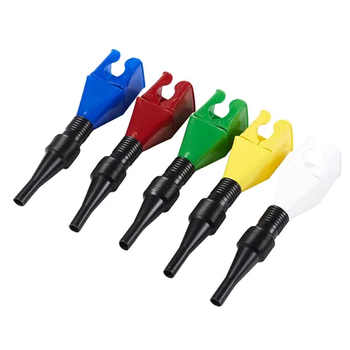 Vista 8 de Embudos para uso automotriz, Embudo flexible para herramientas de drenaje, Embudo de combustible automotriz retráctil, embudo de aceite para coches