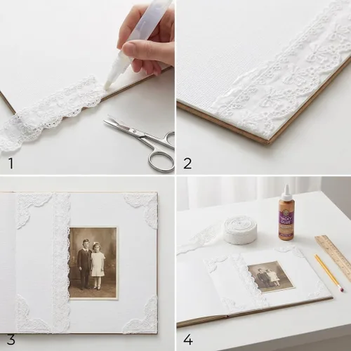 Vista 5 de IDONGCAI Cinta festoneada floral bordada de algodón vintage de 7 yardas, 1.57 pulgadas para coser reliquia, ropa de cabaña y manualidades boho