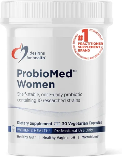 Designs for Health ProbioMed Women - Probióticos vaginales para apoyar el equilibrio del pH, la comodidad vaginal, la salud inmunológica y la salud