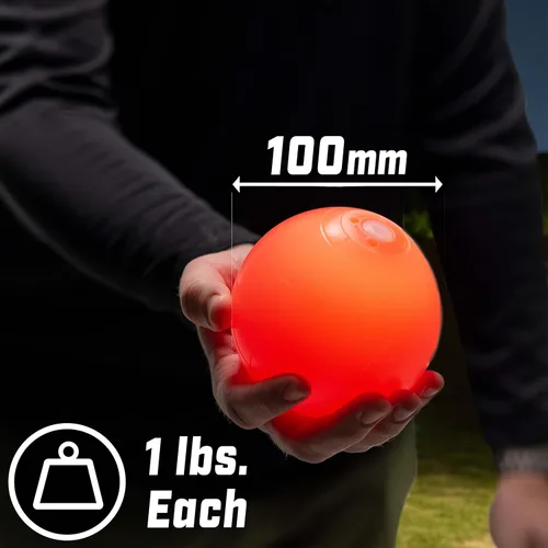 Vista 3 de GoSports LED Bocce Ball Game Set - Includes 8 Light Up Bocce Balls, Pallino, Case and Measuring Rope - Choose 85 mm or 100 mm