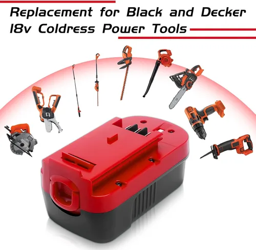 Vista 6 de Paquete de 2 baterías de repuesto de 4.5 Ah Ni-Mh de 18 voltios para Black and Decker de 18 V, compatible con Black and Decker HPB18 HPB18-OPE