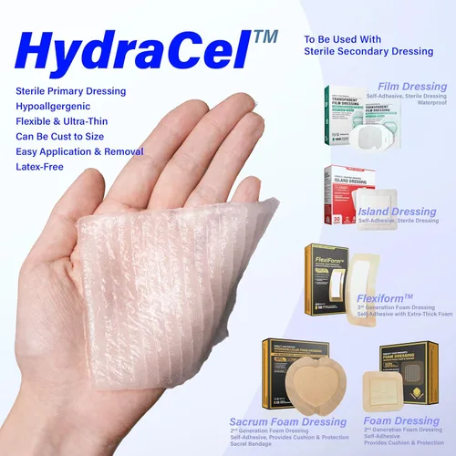 Vista 4 de EVERLIT HydraCel Apósito Hidrofibra estéril de doble capa con costuras Almohadilla avanzada extra absorbente para el manejo de heridas
