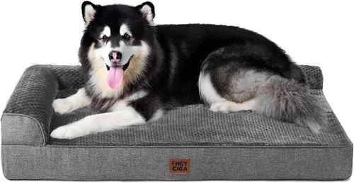 Vista 67 de EHEYCIGA Cama ortopédica para perros de tamaño mediano, cama de espuma viscoelástica para perros con funda extraíble lavable, sofá impermeable