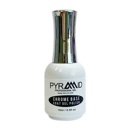 Pyramid Esmalte de gel profesional Soak Off UV/LED Essentials, 0.5 fL Oz | 0.5 fl oz (capa base cromada)