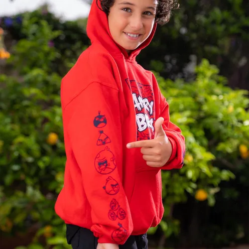 Vista 4 de Angry Birds Sudadera oficial de Comic Fill Box con capucha para niños, niñas, unisex