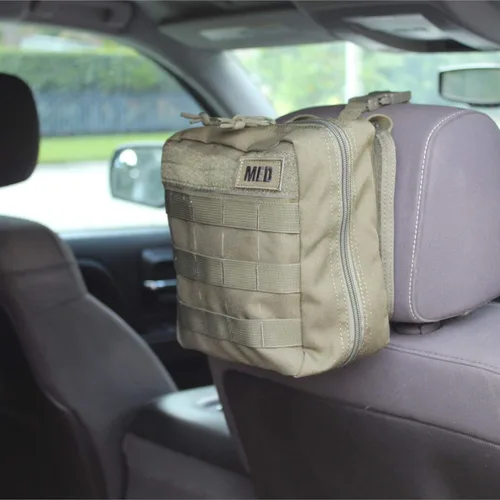 Vista 6 de Luminary Advanced IFAK Stocked MOLLE Rip-Away Trauma Hemorrhage Control First Aid Kit with Headrest Mount Quick Release Panel Emergency Pack