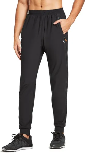 baleaf Pantalones deportivos para hombre, para entrenamiento, correr, gimnasio, ligeros, de secado rápido, con bolsillos con cremallera