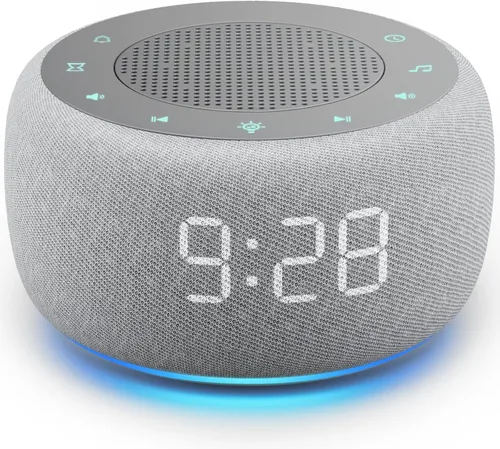 Vista 9 de Buffbee Pro 2ª generación - Batería recargable mejorada Máquina de ruido blanco 3 en 1 para dormir, reloj despertador y altavoz Bluetooth, 25