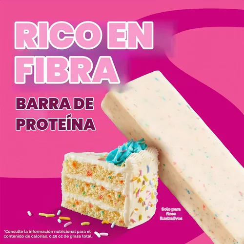 Vista 5 de Barras de proteínas Quest Nutrition Pastel de Cumpleaños, 20g de proteína, 1g de azúcar, 4g de carbohidratos netos, sin gluten, aptas para ceto, 12