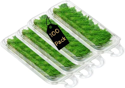 Vista 7 de Smygoods Contenedor de plástico transparente desechable de tapa plana, (paquete de 25-9 3/8 x 6 3/4 x 2 3/16) Contenedores con bisagras resistentes