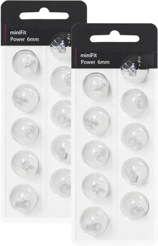 Cúpulas para audífonos Oticon de repuesto, cúpulas Oticon Minifit Power (6 mm/2 paquetes), cúpulas universales para suministros de audífonos Oticon.