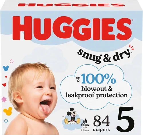 Vista 26 de Huggies Pañales de tamaño 4, pañales para bebé Snug & Dry, talla 4 (22-37 libras), 30 unidades, el embalaje puede variar