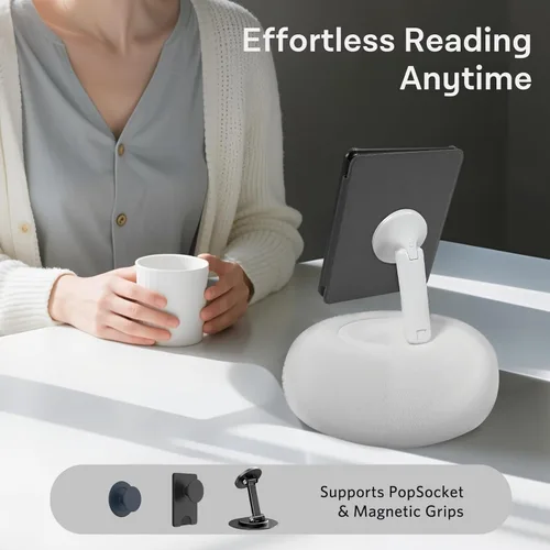 Vista 6 de CoBak Funda con cubierta magnética plegable para Kindle Paperwhite de 7 pulgadas de 12ª generación 2024 y Kindle Colorsoft - para PopSockets Grip