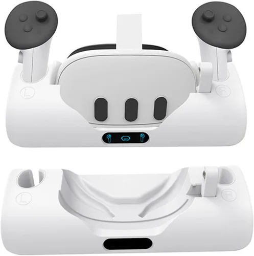 Base de carga para accesorios Oculus Quest 3, estación base de carga con luz indicadora para auriculares y controladores Meta Quest 3 VR