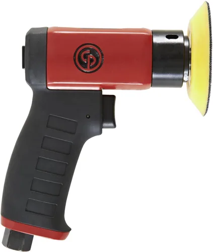 Vista 11 de Chicago Pneumatic CP7201-3 Pulgadas (75 mm) Pulidor de Aire, Mango de Pistola, Gancho y Bucle - 2,500 RPM