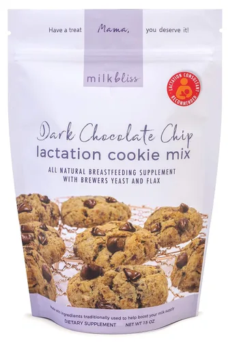 Vista 4 de MIlkBliss Mezcla de galletas de lactancia, paquete de tres paquetes de chispas de chocolate, chips de mantequilla de maní y pasas de avena