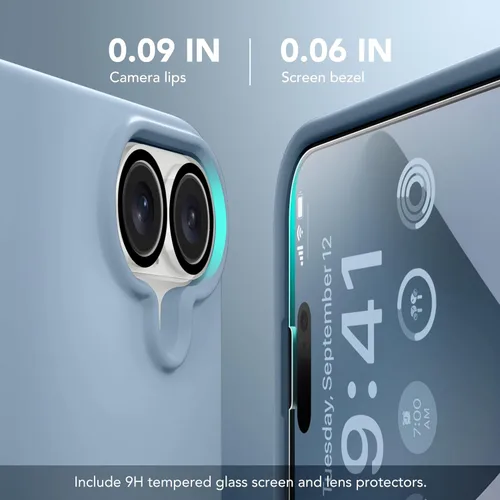 Vista 227 de GONEZ Funda magnética para iPhone 14, compatible con Magsafe, con protector de pantalla + protector de cámara, forro de microfibra antiarañazos