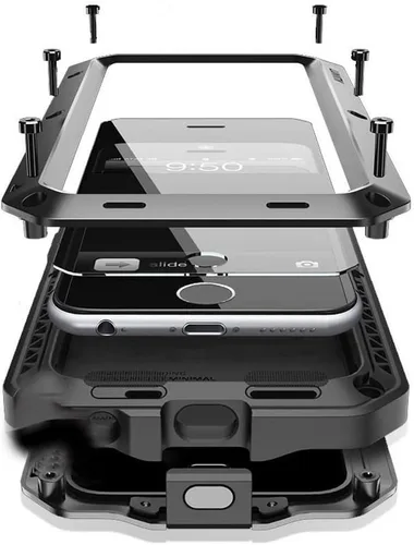 Marrkey Funda protectora de cuerpo completo para iPhone 11 Por, resistente a los golpes, funda de metal de aleación de aluminio con protector de