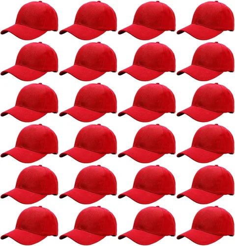 Vista 55 de Falari - 24/144 unidades de gorra de béisbol unisex, lisa y de tamaño ajustable, venta al por mayor