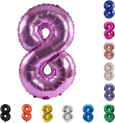 Vista 177 de YPSelected Globo de aluminio grande de 32 pulgadas con número de helio, cumpleaños, boda, fiesta, 0-9 (azul bebé, 0)