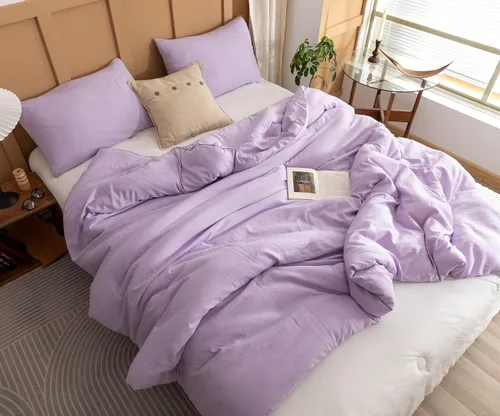 Vista 15 de ROSGONIA Edredón tamaño completo para niñas, niños, adolescentes, gris carbón, 3 piezas (1 edredón gris oscuro y 2 fundas de almohada), ropa de cama