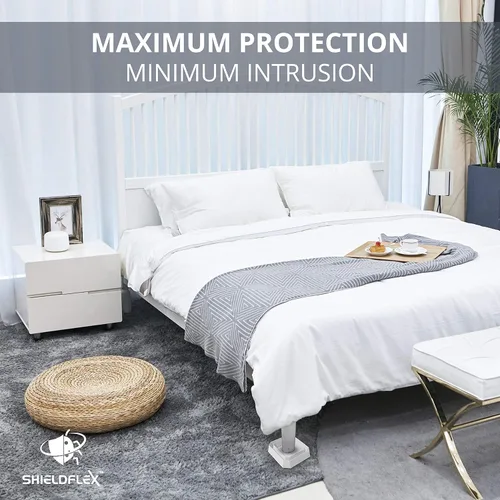 Vista 7 de Trampa para insectos de cama, paquete de 8 TruGuard X Interceptores de insectos de cama (blanco) Trampas ecológicas para patas de cama