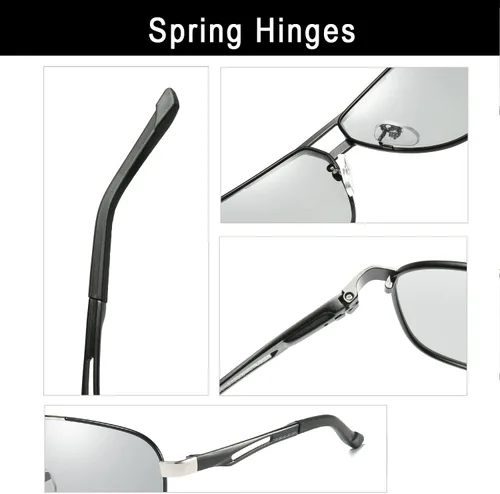 Vista 4 de YIMI Polarized Photochromic Driving z87 Sunglasses For Men Women Day and Night safety glasses