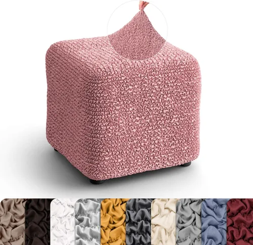 Vista 49 de PAULATO BY GA.I.CO. Funda para Otomana Pequeña Funda para Taburete Funda para Puf - Funda de Tela de Poliéster Suave - Protector de Muebles Elástico