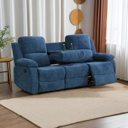 Vista 57 de A Ainehome Juego de Muebles de Sala de Estar de Cuero Reclinable Juego de Sofá Sillón Loveseat Juego de Muebles Sofá para Sala de Estar/Espacio