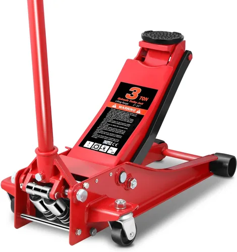 Vista 23 de Auto Dynasty Gato de piso de perfil bajo de 3 toneladas, gato hidráulico de acero resistente para automóvil con bomba de elevación rápida