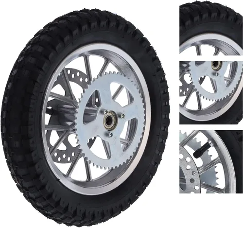Vista 5 de Neumático de llanta trasera de 12.5 x 2.75 pulgadas con conjunto de rodamientos de 0.47 pulgadas, rueda trasera para mini moto todoterreno de 2