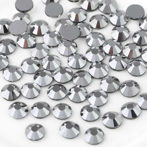 Vista 60 de Beadsland 2880 diamantes de imitación de cristal con parte trasera plana, gemas redondas para decoración de uñas y pegamento para manualidades, luz