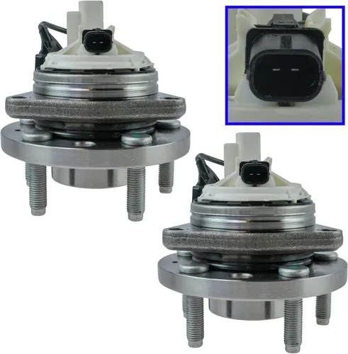 Vista 6 de Conjunto de rodamiento de rueda delantera de 2 piezas y buje TRQ Compatible con Pontiac Solstice 2006-2009 Saturn Sky 2007-2010