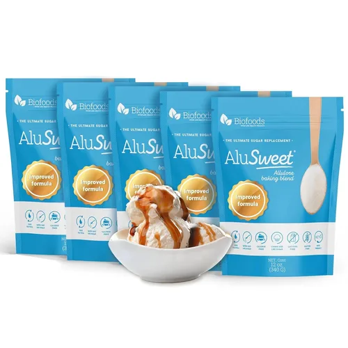 Vista 13 de Alusweet Edulcorante de alulosa cero calorías, 12 onzas, sustituto de azúcar 1:1, apto para dieta cetogénica, sin gluten, no glucémico, sustituto