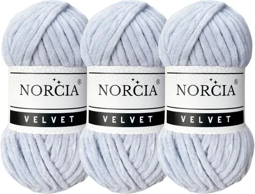 Vista 7 de Hilo de Terciopelo Suave Chenille para Ganchillo Super Voluminoso (100g-3.50oz) (68m-74.3 yds) Hilo para Manta de Bebé para Tejer Amigurumi Hilo