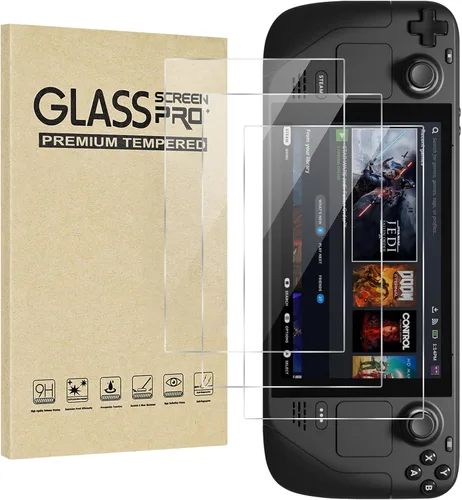 Vista 8 de Paquete de 3 protectores de pantalla con bloqueo de luz azul para Steam Deck/Steam Deck OLED, antirreflejos, antiarañazos, antihuellas