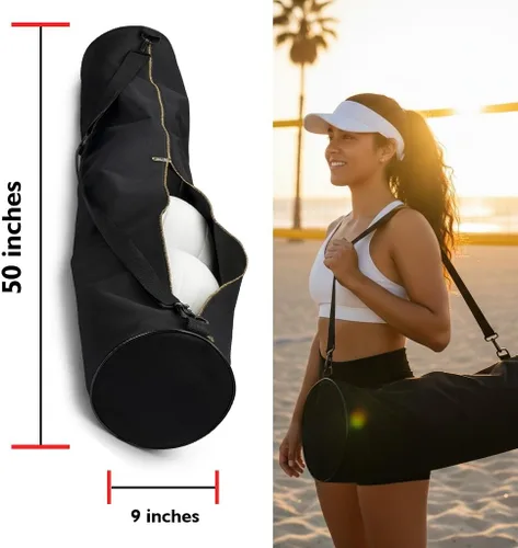 Vista 2 de BSN Sports Macgregor Volleyball Carry Bag, Black ,9 X 50-Inch