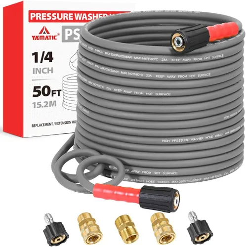 Vista 13 de YAMATIC - Manguera de lavadora a presión súper flexible de 25 pies para reemplazo de lavadora eléctrica, extensión resistente a torceduras