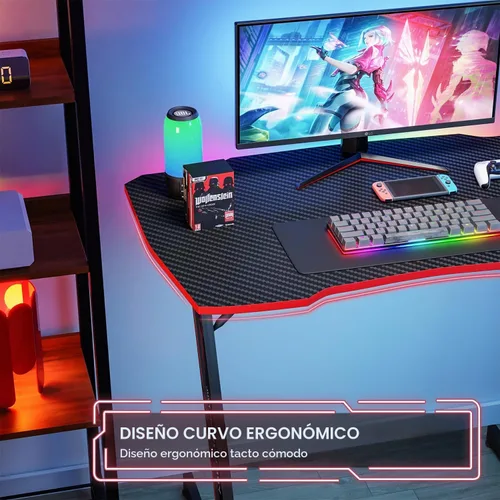 Vista 6 de PayLessHere Mesa de juegos de 35 pulgadas Rojo Escritorio