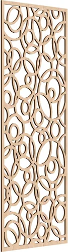 Vista 28 de 9 3/8 pulgadas de ancho x 24 3/8 pulgadas de alto x 1/4 pulgadas de alto, paneles de pared de madera con calado, roble rojo