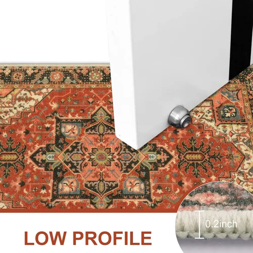 Vista 5 de Collive Tapete lavable para puerta de interior, antideslizante, retro, de 20 x 32 pulgadas, tapete de entrada de absorción rápida, tapete de entrada