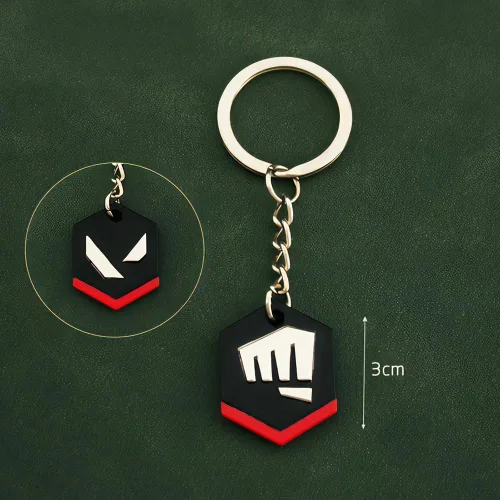 Vista 4 de EVANEM Game Valorant Vandal Fists Keychain Model Action Figures Game Toys Collection Gift Desk Decoration Backpack Pendant Gift