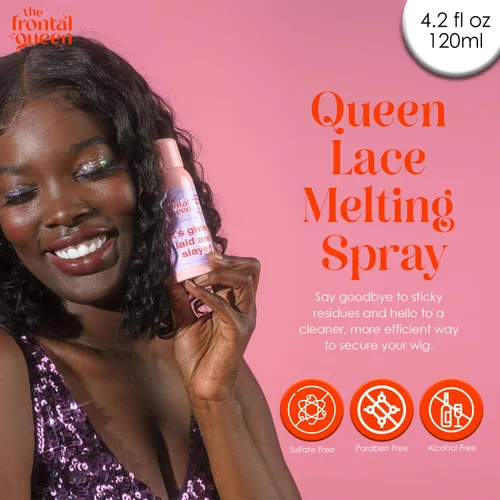Vista 2 de The Frontal Queen Spray Derretidor de Encaje, Spray Derretidor de Encaje Cenizo para Pelucas de Encaje, Spray Adhesivo de Encaje, Peluca Adhesiva