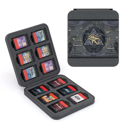 GeekShare Portable Switch Game Card Case-Switch Game Holder Case with 12 Game Card Slots-Game Card Carrying Storage Box Compatible with Nintendo
