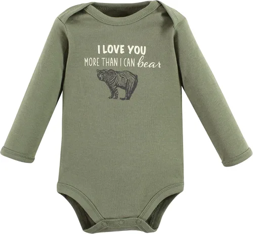 Vista 5 de Touched by Nature Body unisex de algodón orgánico de manga larga para bebé, Niño Bosque