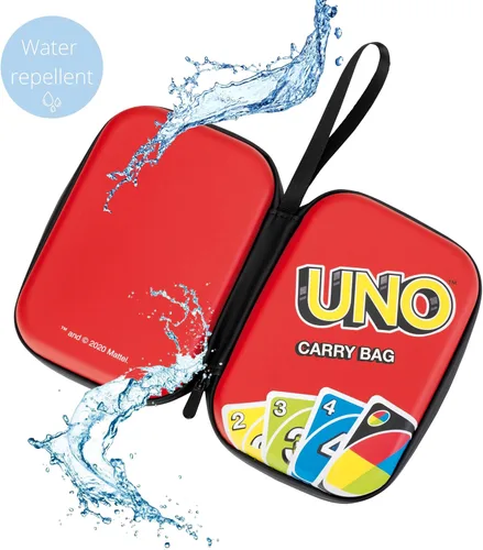 Vista 3 de Klein UNO: Bolsa de Transporte - Contiene Cartas del Juego Uno, Guarda las Instrucciones del Juego en el Compartimento de Malla, Estuche Resistente